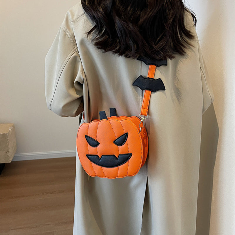 Bolso bandolera con forma de calabaza de Halloween