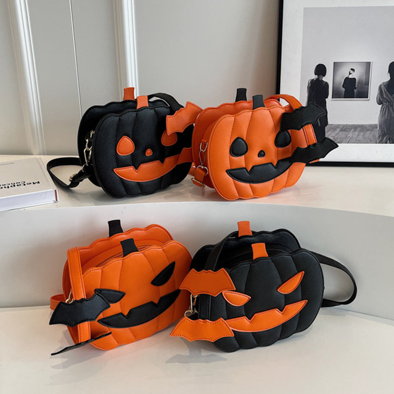 Bolso bandolera con forma de calabaza de Halloween