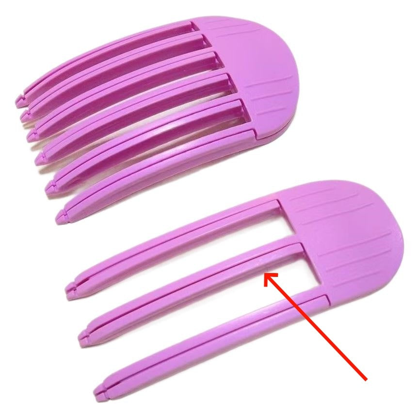 Peine de plástico con forma de viento para la base del cabello, pasadores para la raíz del cabello, parte superior con forma de calavera alta y esponjosa, clip para mujer