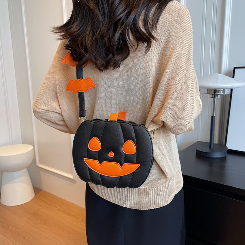 Bolso bandolera con forma de calabaza de Halloween