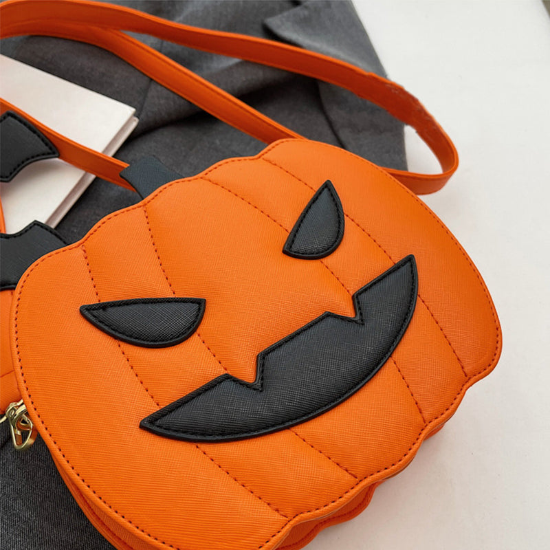Bolso bandolera con forma de calabaza de Halloween