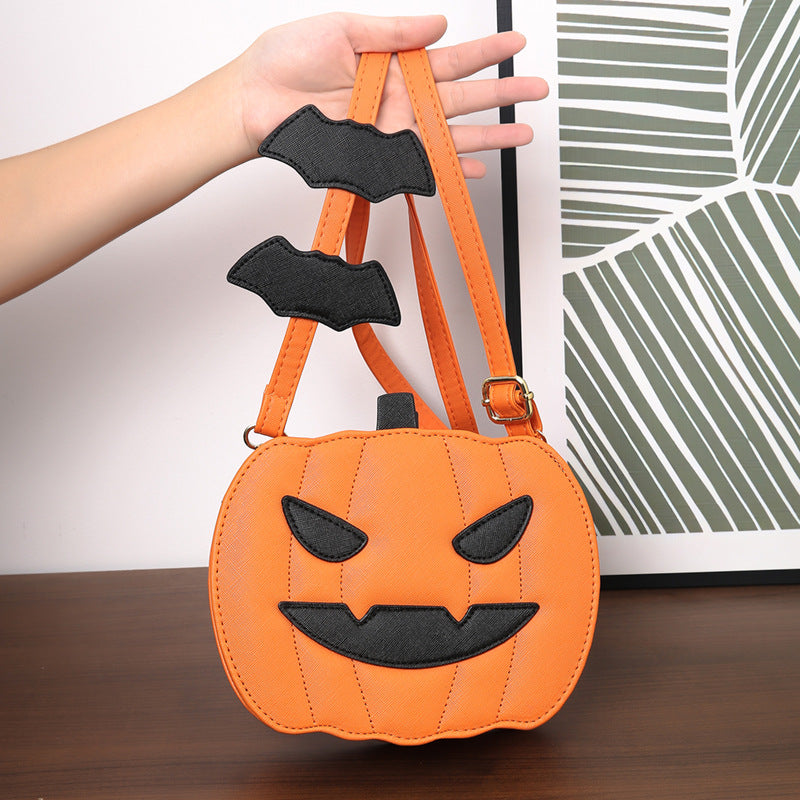Bolso bandolera con forma de calabaza de Halloween