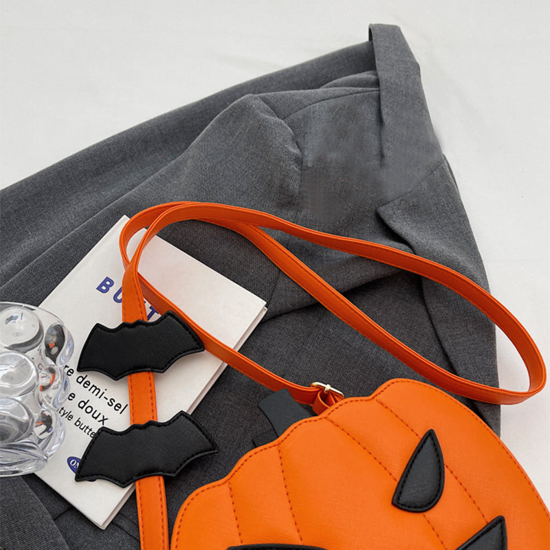Bolso bandolera con forma de calabaza de Halloween