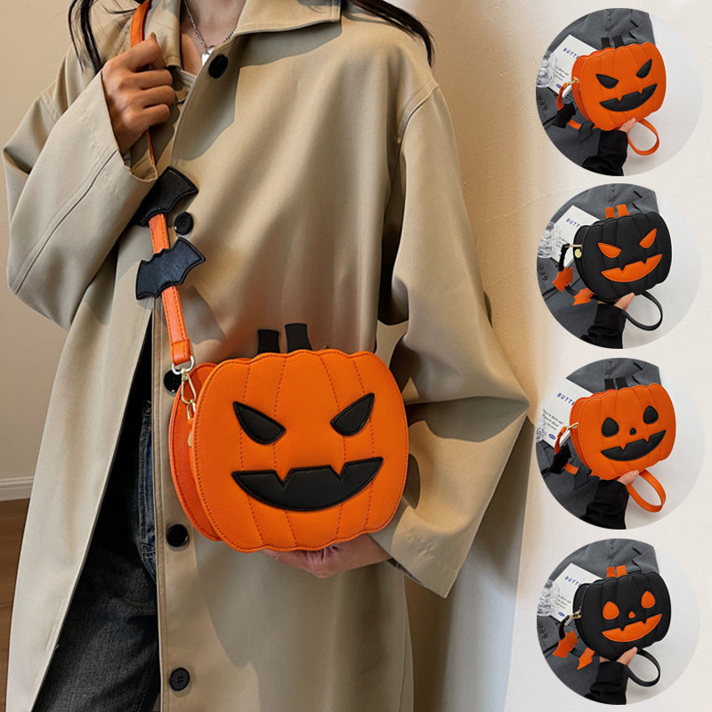 Bolso bandolera con forma de calabaza de Halloween