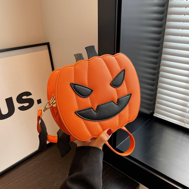 Bolso bandolera con forma de calabaza de Halloween