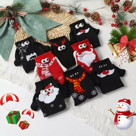 Unwrap the Magic: Christmas TeesNMerch Hand-in-Hand Socks Collection