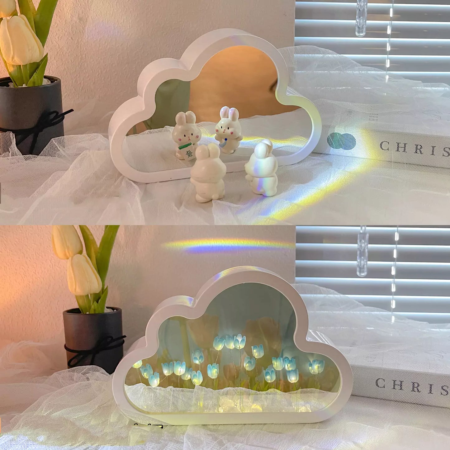 DIY Infinite Tulips : 2-in-1 Mirror & Night Light