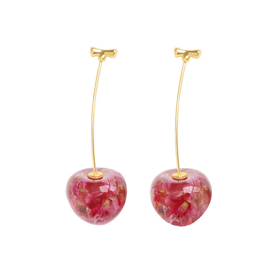 French Dried Sweet Cherry Earrings