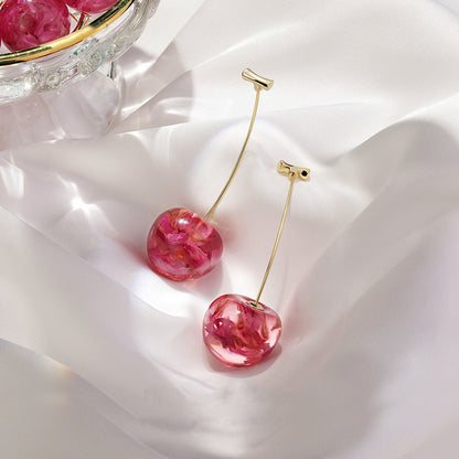 French Dried Sweet Cherry Earrings