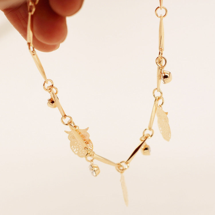 Golden Tassel Owl Bracelet