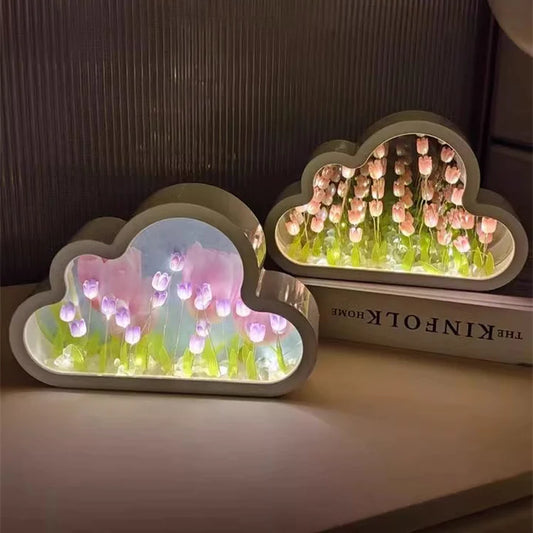 DIY Infinite Tulips : 2-in-1 Mirror & Night Light