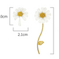 Premium Sense Daisy Earrings Necklace Female Clavicle Chain