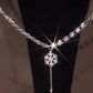 Temperament Personality Micro-set Zircon Snowflake Pendant Necklace