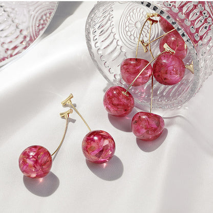 French Dried Sweet Cherry Earrings