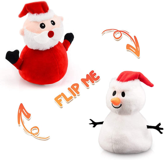 Reversible Santa Claus & Snowman Plushie