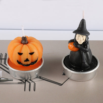 Spooktacular Halloween Ghost Candle Holder and Candles Set