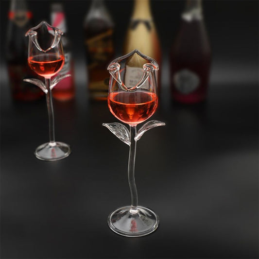 Rose Shaped Drink Glass