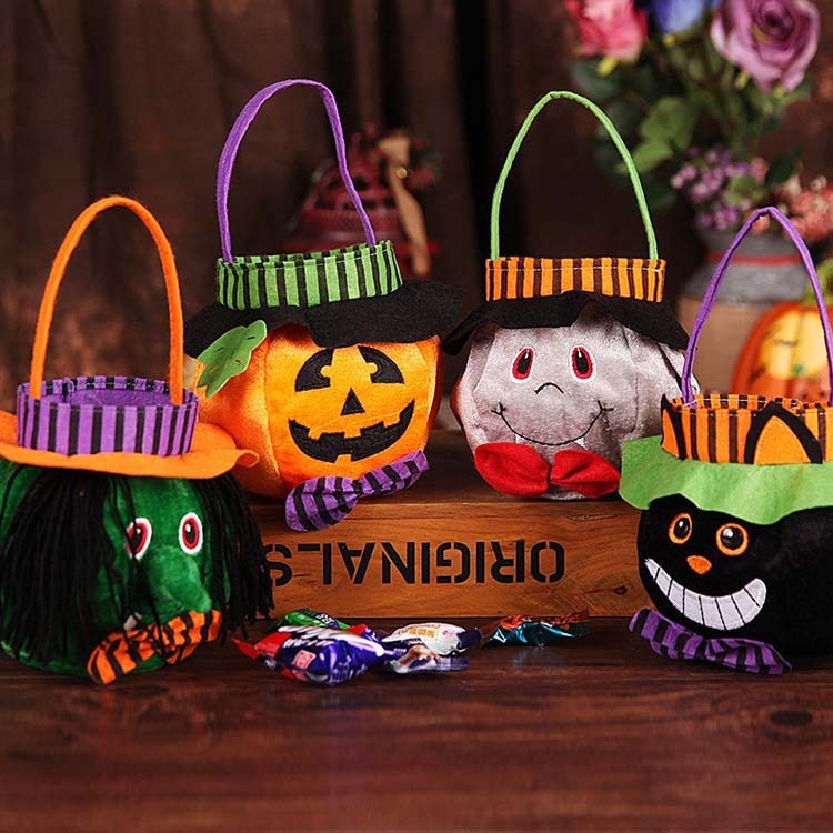 Bolsas de dulces de Halloween, lindas bolsas de regalo, cajas de dulces de bruja de calabaza