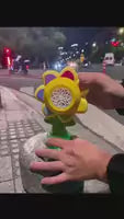 Máquina de burbujas con forma de girasol danzante