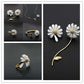 Premium Sense Daisy Earrings Necklace Female Clavicle Chain