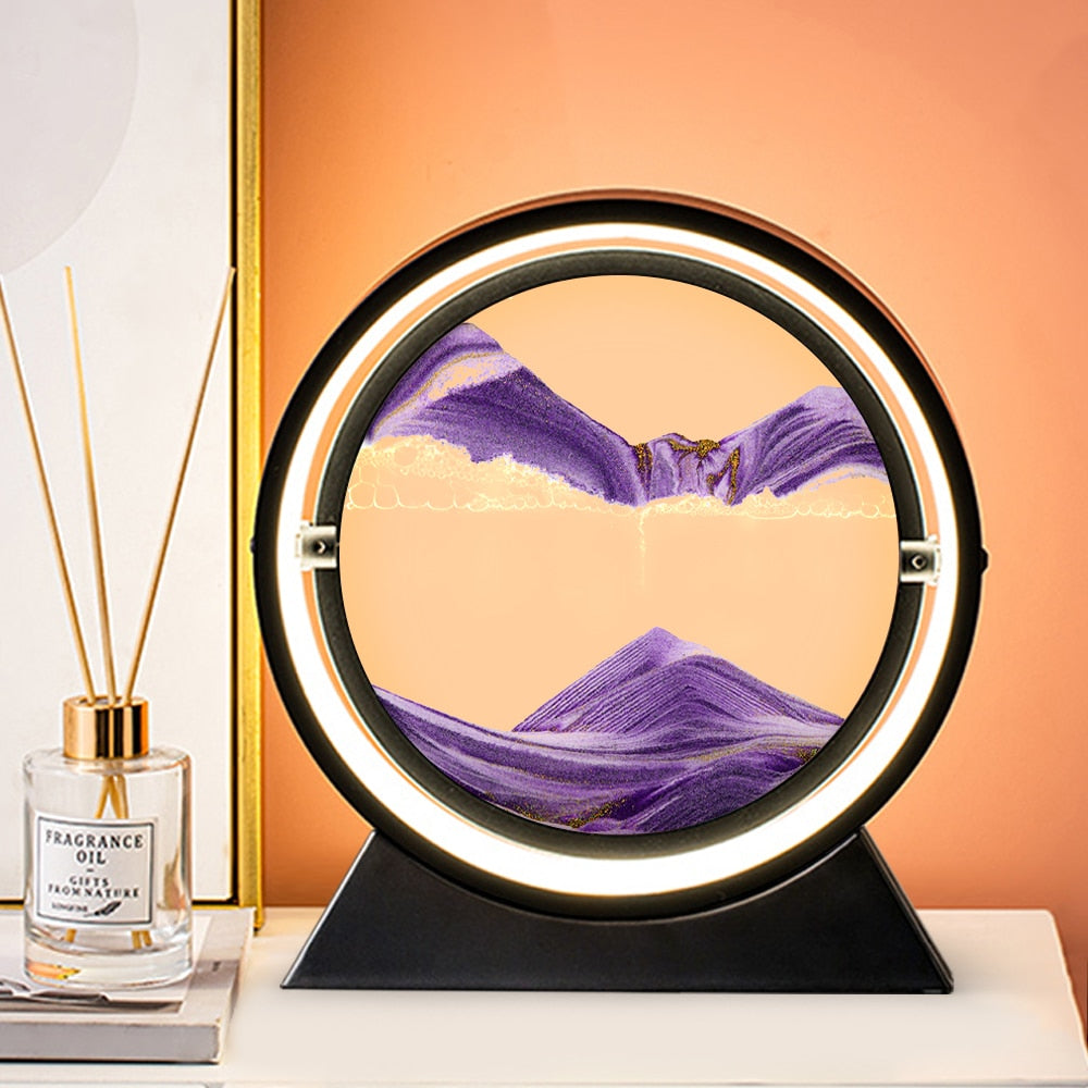 The Rotating Sandscape Lamp - Create A Different Masterpiece with Each Spin!