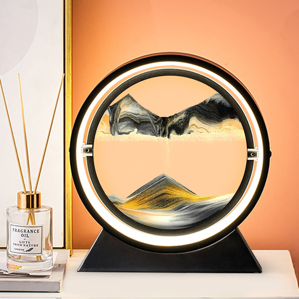 The Rotating Sandscape Lamp - Create A Different Masterpiece with Each Spin!