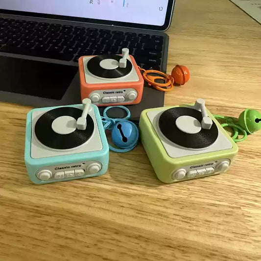 Retro Vinyl Recorder Keychain