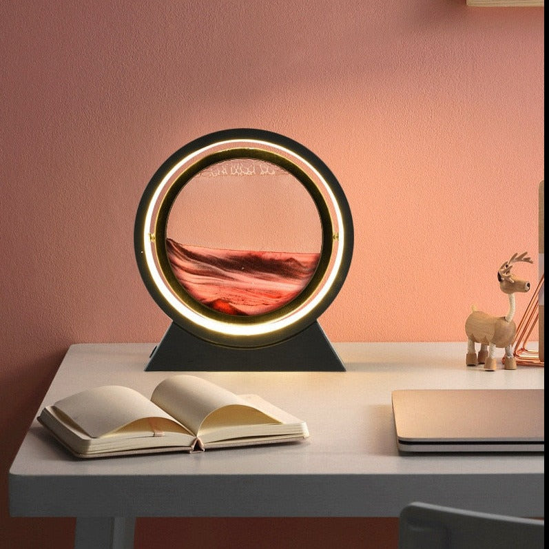 The Rotating Sandscape Lamp - Create A Different Masterpiece with Each Spin!