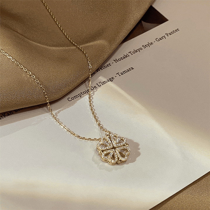 Four Leaf Clover Diamond Pendant Necklace