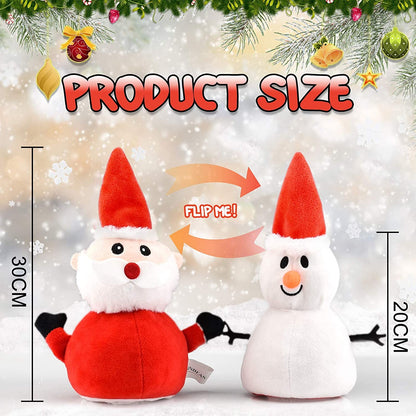 Reversible Santa Claus & Snowman Plushie