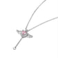 Cupid Heart Angel Wings Tassel Necklace Clavicle Chain