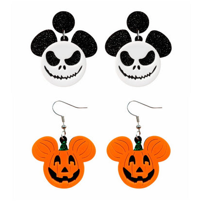 Halloween Ghost Pumpkin Earrings