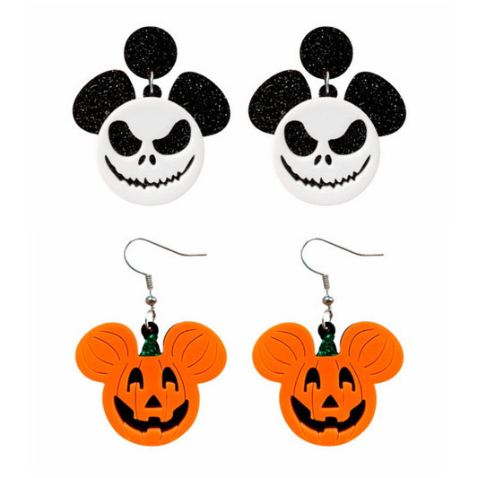 Halloween Ghost Pumpkin Earrings