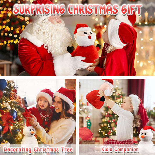 Reversible Santa Claus & Snowman Plushie