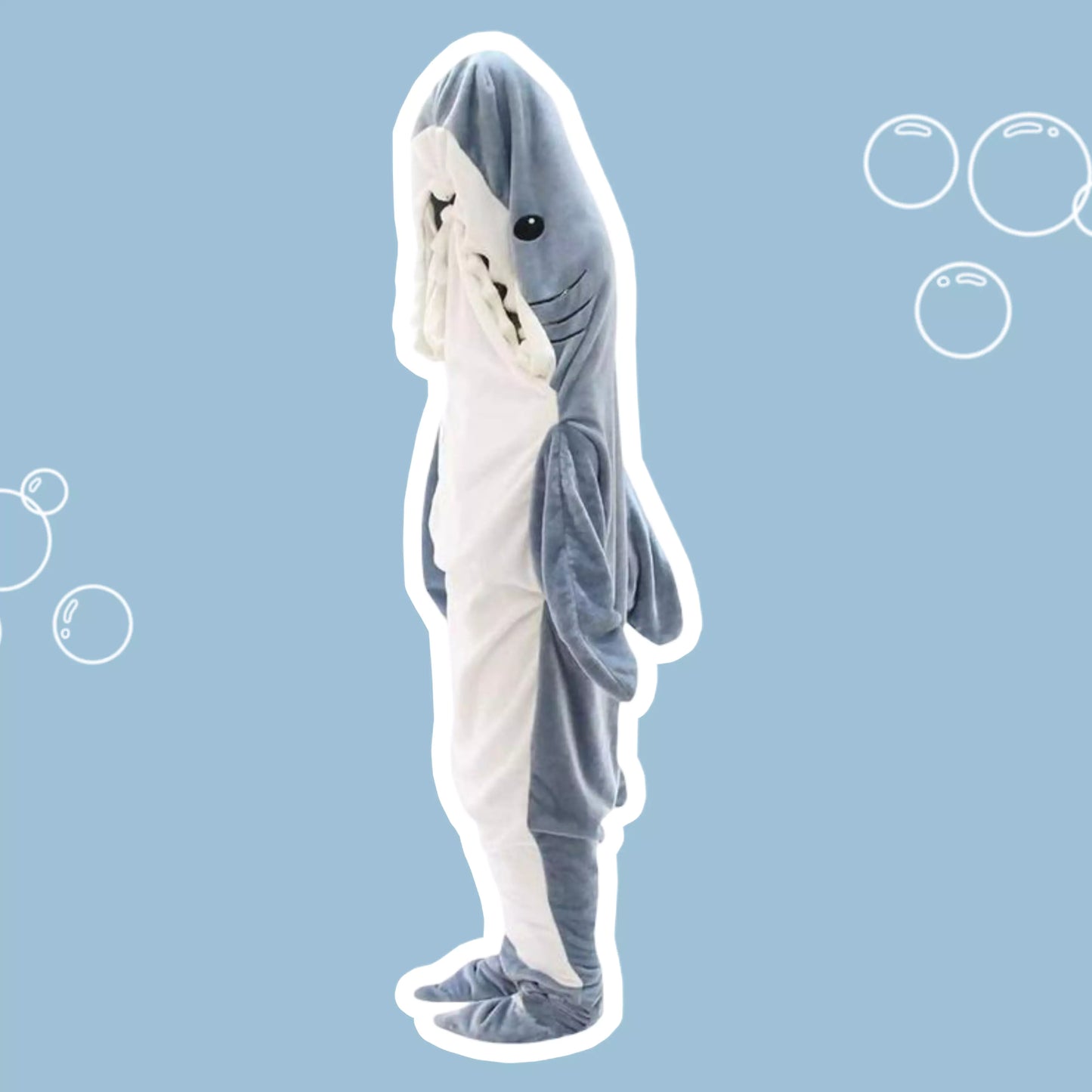 TeesNMerch Shark Blankie - Becomes the World's Coziest, Comfiest and Cutest Shark!